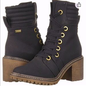 Roxy Women’s Eddy Lace Up Boot, black, size 7, New